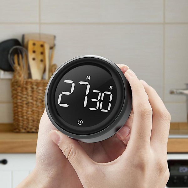 Digitalt køkkentimer nedtællingsfunktion stopur sort 80*29mm