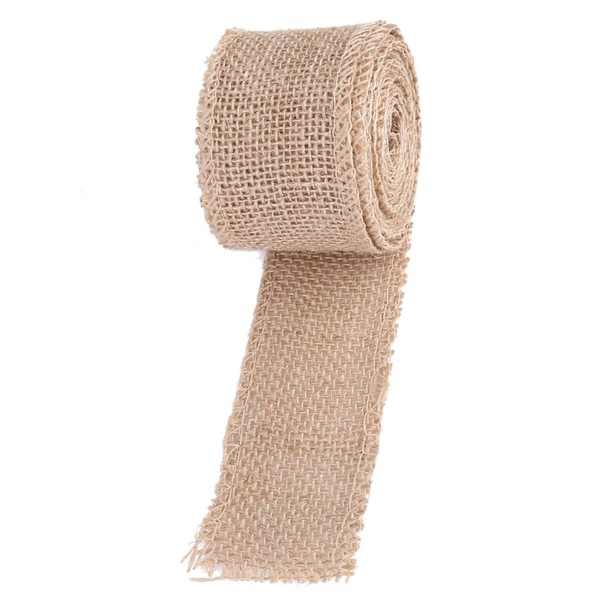 Jute Hessian tyg för att göra julfestprydnader (bredd: 5 cm)