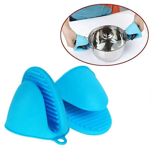 Varmebestandige Silikon Mini Ovn Handsker - Skridsikker Kogehandsker, Pinch Grips, Grydeholder