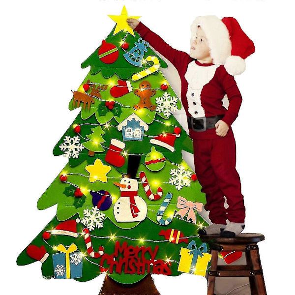Julgran i Filt, Jul DIY Dekoration, Julgran