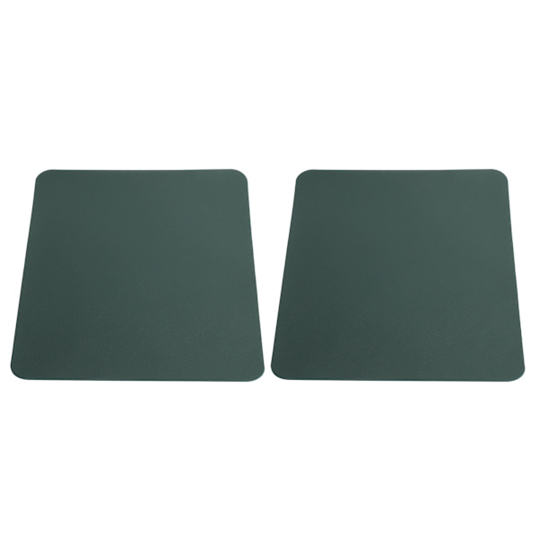 2 st musmatta i PVC-läder, vattentät skrivbordsmatta, kontor, hem, musskydd, 27 x 21 cm, svart, grön