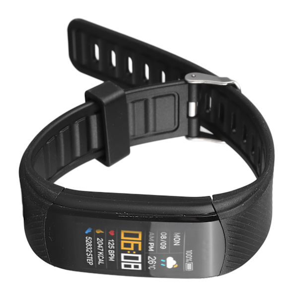Smart Armbånd Høy Nøyaktighet Sensor IP67 Vanntett USB Lading Multifunksjon Sportsklokke Monitor for Hjertefrekvensovervåking