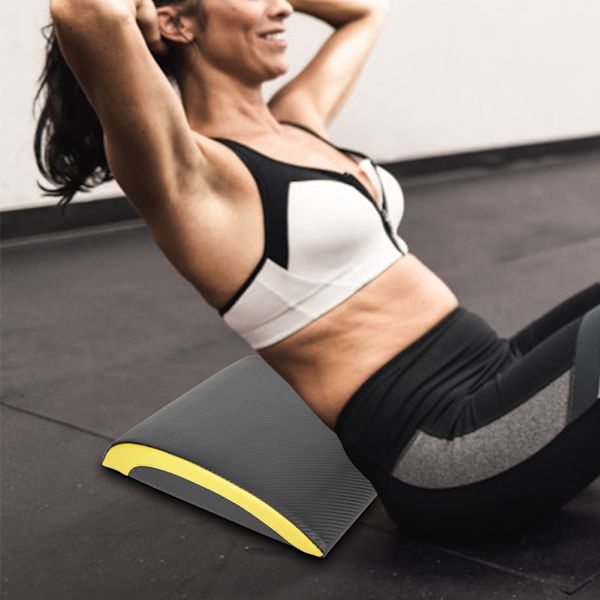 Bärbar fitness sit up pad mat midjetränare träningsutrustning svart&gul