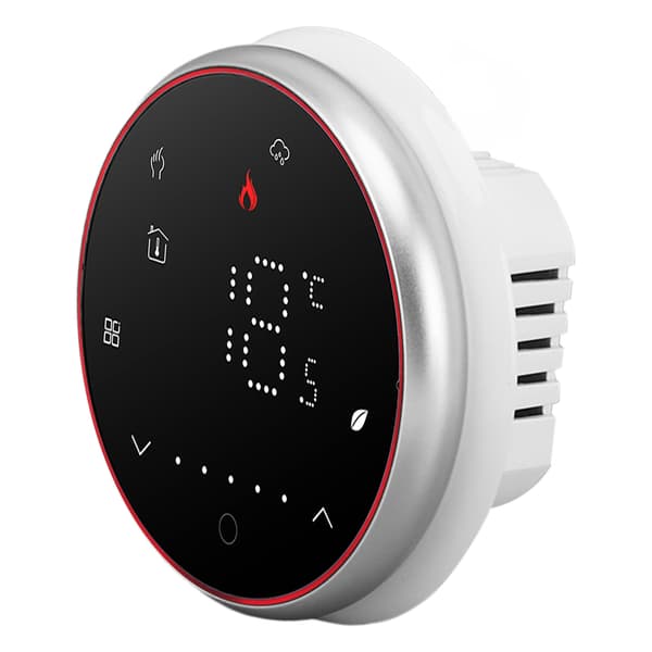 Trådløs Smart Termostat Programmerbar Smart Hjem Termostat til Kedelopvarmning AC95‑240V Rund Base Sort