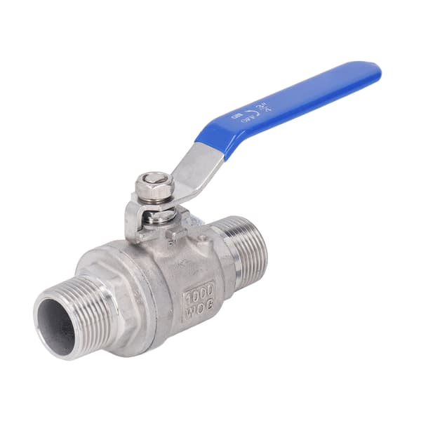 Kugleventil 304 rustfrit stål NPT 3/4in 2 udvendigt gevind manuelt drevet gennemstrømningsrørfittings