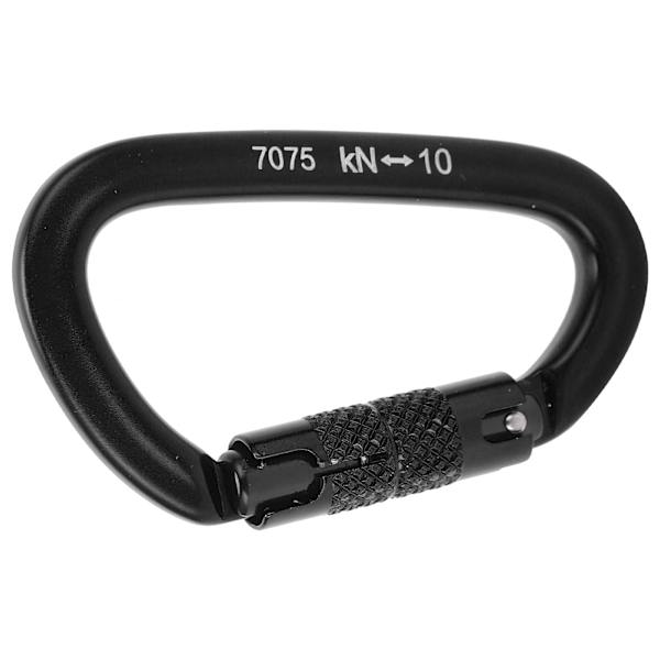 Aluminium Auto Locking Klättring Karabiner Clips Twist Lock DRing Clip Hook för Vandring (Svart Nr 8 Auto Locking Karabiner)