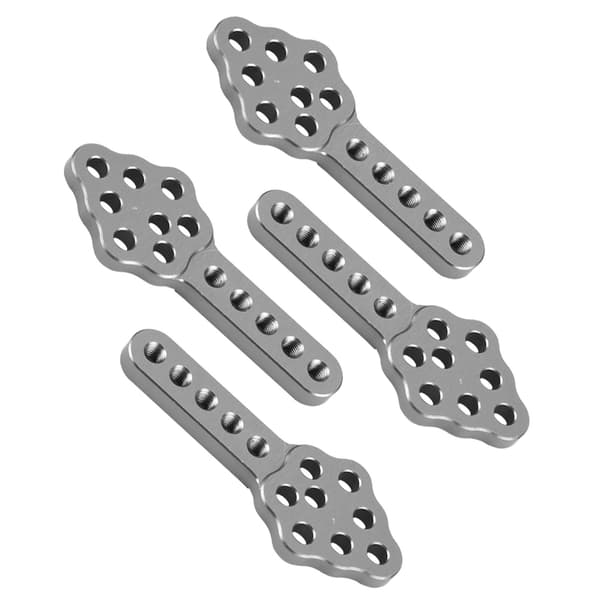 4 stk./sæt RC Bil Støddæmper Monteringsplade Justerbar Højde til 1/10 Crawler (Titanium Farve)