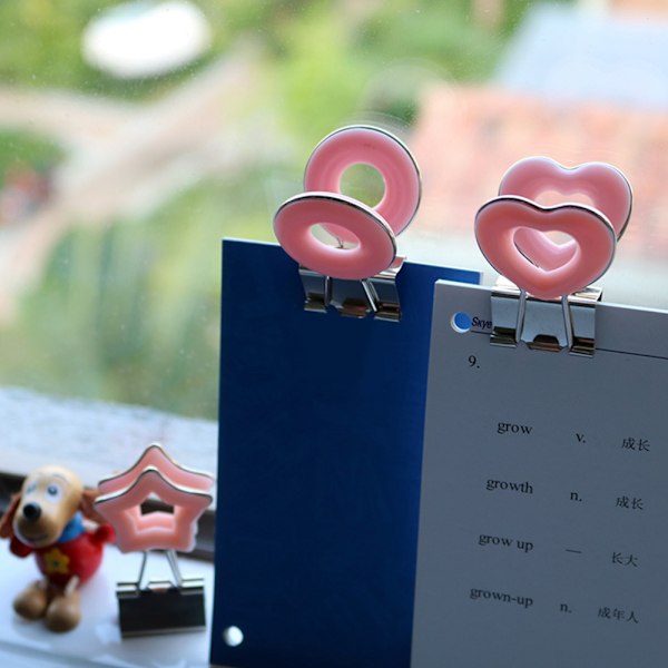 12 stk. Binder Clips Farve Protable Lang Hale Dokumenter Stationære Skole Kontor Mappe