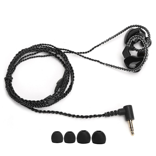 HIFI No Mic Headphones Sports Noise Reduction Heavy Bass Music Earphone Earbuds for OutdoorBlack