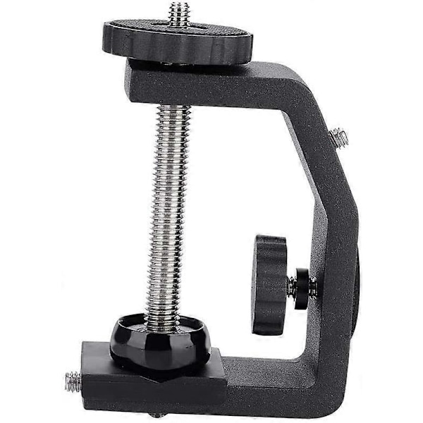 Kestävä seos- ja kumikiinnike, säädettävä C-muotoinen puristimen pidike, C-puristimen kahva 1/4\" ruuvilla