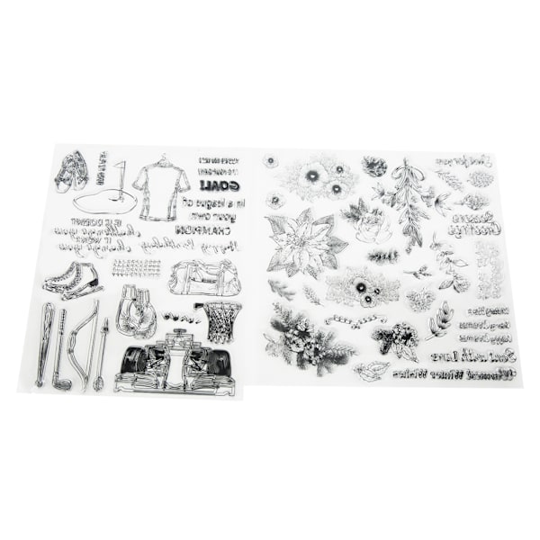 Transparenta stämplar DIY handkontoalbum Scrapbook gratulationskort stämpel gummi stämpel