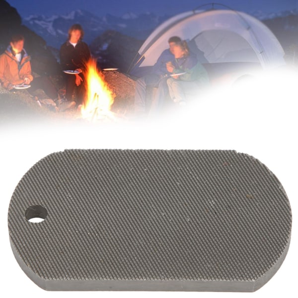 Multifunktionell bärbar tändstål i rostfritt stål, tillbehör för utomhusaktiviteter, 5 x 3 cm