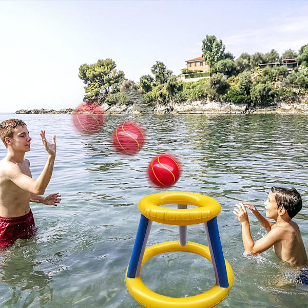 Uppblåsbar basketkorg Vattenspel Leksak Barn Basket Toss Spel Leksak Barn Vattensport