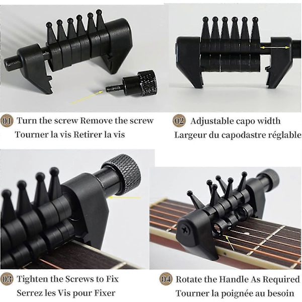 Ukulele Capo Akustisk Elektrisk Gitarr Clip Snabbväxlande Capo Clamp, portabel Akustisk Gitarrackord Zekai