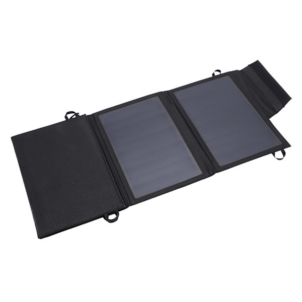 22W Solcellsladdare Bärbar och Fällbar Solenergi Powerbank med Dubbla USB-portar för Camping Vandring Resor