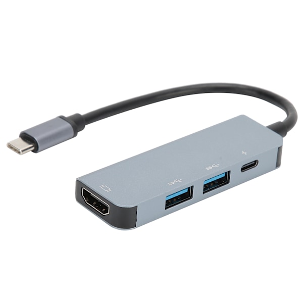 TC17 4 I 1 Typec HDTV Multifunktion Adapter Udstyr Effektiv Varmeafledning Sølv