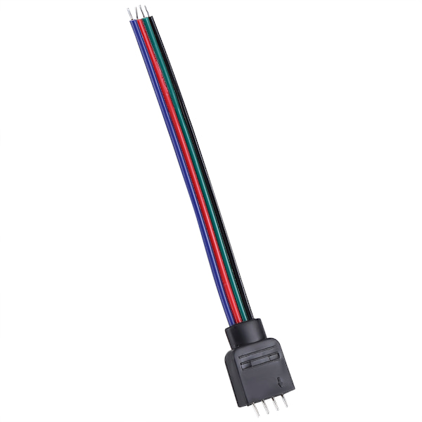 20st 4-stifts kabelanslutningsledningar för 5050/3528/3014 RGB LED Strip-ljus 10 cm längd hane