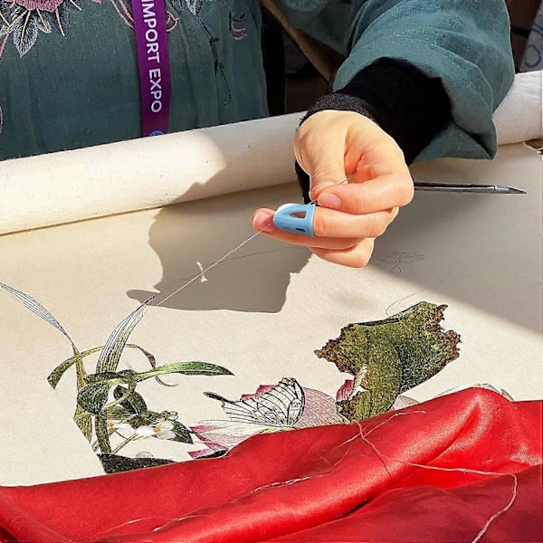 2025 Nya 2-pack Silikon Fingerborgar för Sömnad, Stor & Medium Fingerborg för Sömnad Quiltning Broderi DIY Hantverk, Säker Bekväm