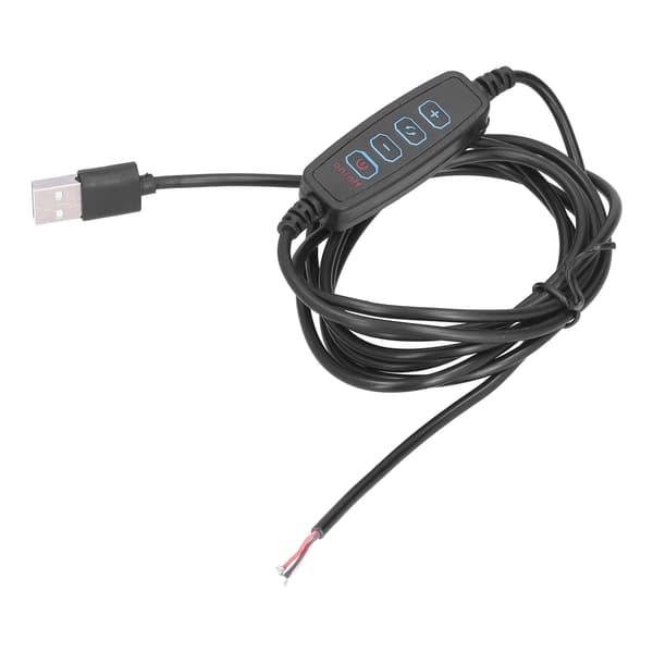 LED 2m Lysbryterledning Dimbar Universal USB Lampe Strømledning for 5V Lampe Utendørs Hjem