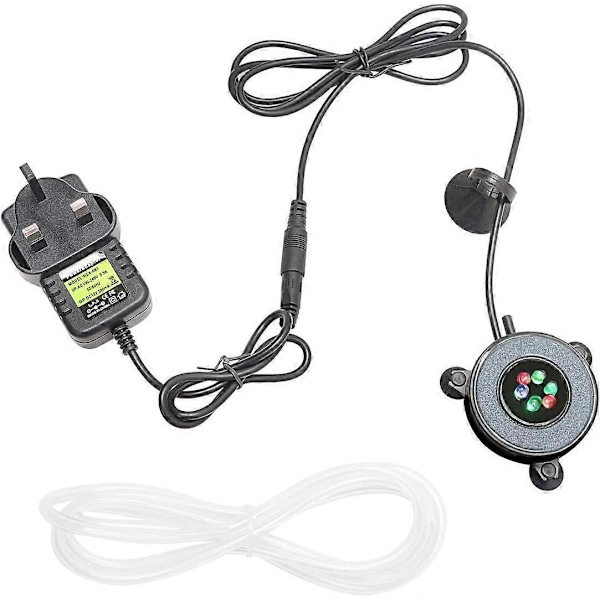 2025 Egnet Akvarium Luftstein Fisketank Led Luftstein Boblelys med 6 Fargeskiftende LED-er