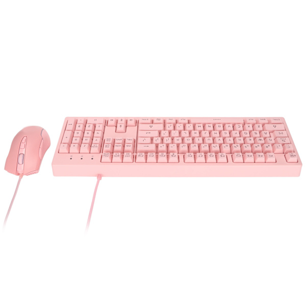 Trådløs tastatur- og musekombination ergonomisk vandtæt design RGB 6 niveauer DPI justerbart computertilbehør