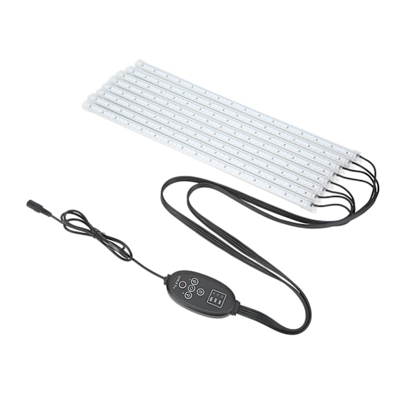 LED plantelys 8 hårde strimler indendørs plantelampe med timing dæmpningsfunktion rødt blåt lys 100‑240V EU-stik