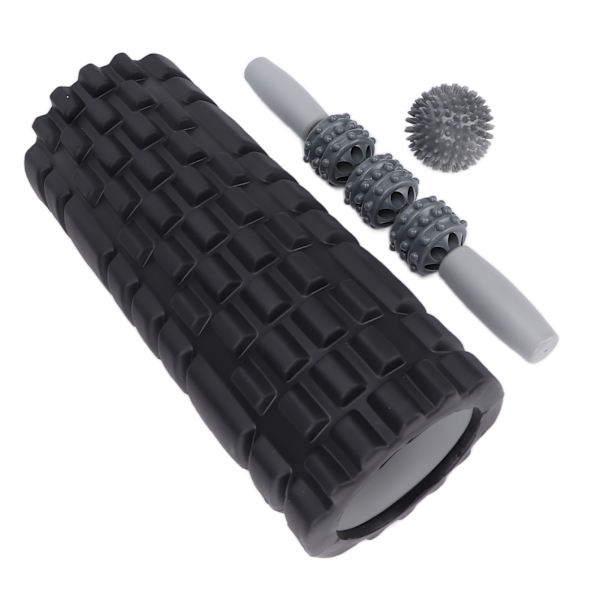 Skummassasjerullesett Hule muskler Relax Bærbar Fitness Yoga Stick for Midje Nakke RyggSort firedelt dress