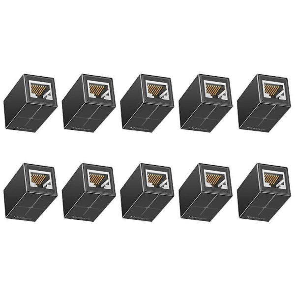 CAT6 Suojattu Liitin RJ45 Naaras-Naaras Liitin Musta