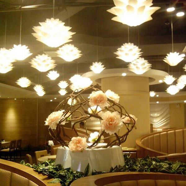 DIY Lotus Flower Puslespil Lampe - Hvid