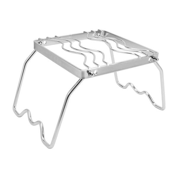 Fällbar lägereldgrill Multipurpose utomhus rostfritt stål lägereldgrill för grillning picknick camping
