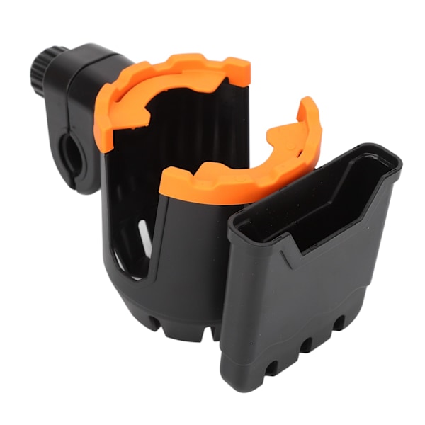 Klapvogns kopholder Multifunktion Stor kaliber Designet 360 grader Rotation Bærbar klapvogn Vandflaskeholder Sort Orange