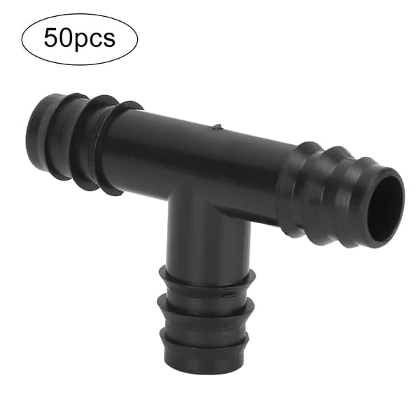 Svängrörskoppling PP-tillbehör för trädgårdsbevattningssystem 16mm 50st 16mm 3-vägs