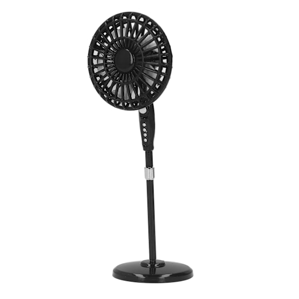 1:12 Nuken talo Mini Metalli Tuuletin Miniatyyri Sähkötuuletin Mallit Nuken talo Olohuoneen Huonekalut Tarvikkeet Musta