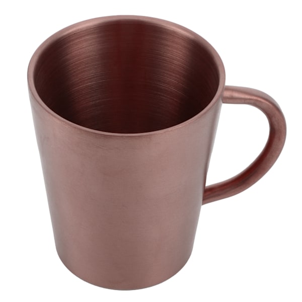 300 ml bärbar mugg 304 rostfritt stål dubbelväggig isolerad kaffebägare med handtag roséguld