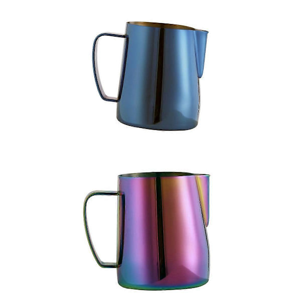 2st 350ml Espresso Mjölkskumningskanna Rostfritt Latte Art Kaffekanna