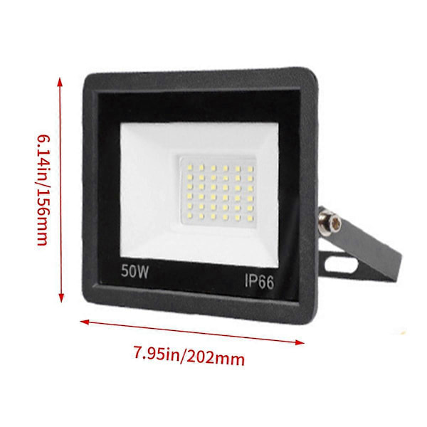 2 st Utomhussäkerhetslampor 50W Super Stark PIR LED-lampa