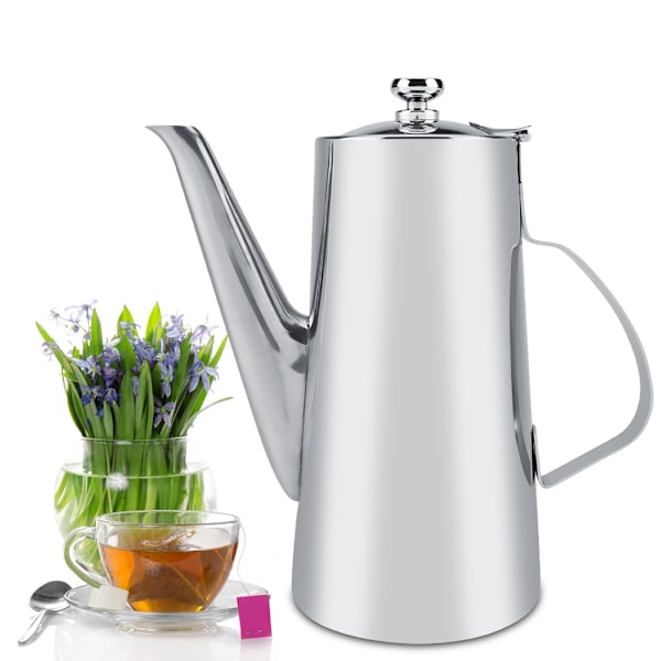 2L tekanna i tjockt rostfritt stål Elegant te kaffe vattenkokare för hemmarestaurang #2