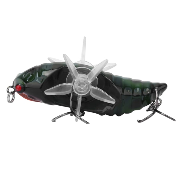 Hard Fish Lure Bionic Cicada Shape fiskebete med roterande snurrar Propeller Diskantkrok 7,5 cmY238-7