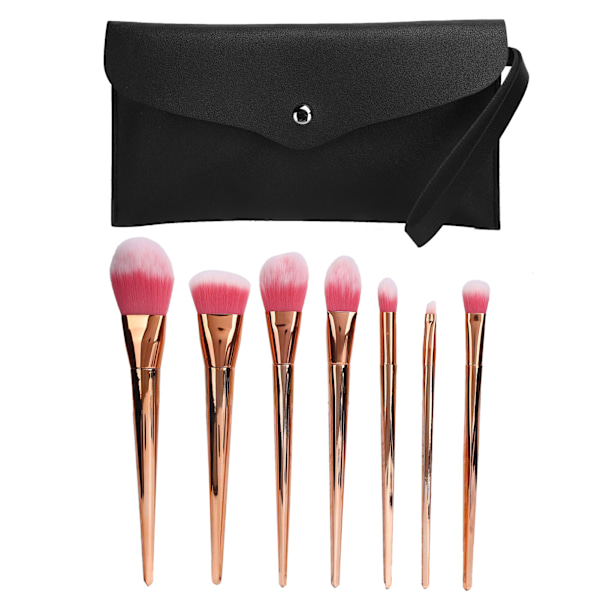 Professionelt kosmetisk børstesæt Blødt hår Blusher Løs pulverbørste makeupværktøj med taske