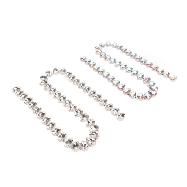 2 stk Rhinestone Trim Anti Fade Antioksidant Kuttbar Rhinestone Strip kjede for Klesveske Sko