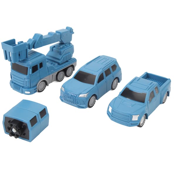 Transformer Robot Leksak Transform Robot Monterade Fordon Barn DIY Magnetisk Montering Byggbil Modell Leksak Typ B