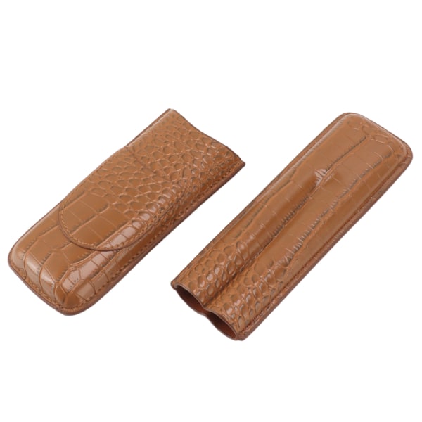 Cigar Case Soft Touch Slitstarkt Bärbart Läder Cigarrhållare för Resor Utomhus