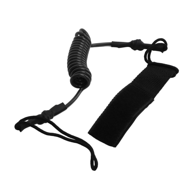 Sikkerhedsreb til kajakpadler - Holdbar styrke - Justerbart tilbehør til paddleboard - Forhindrer tab - Sort