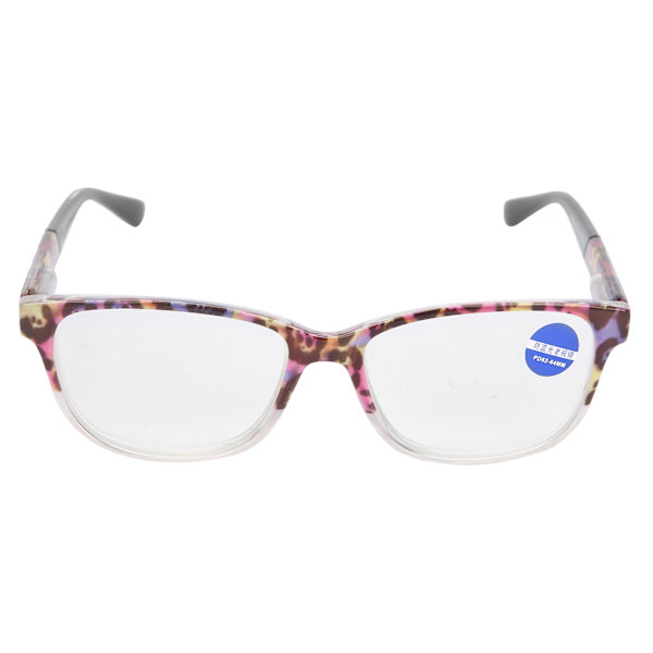Purppurakuvioiset Muodikkaat lukulasit Unisex Vanhusten yksinkertaiset Presbyopic lasit (+150)