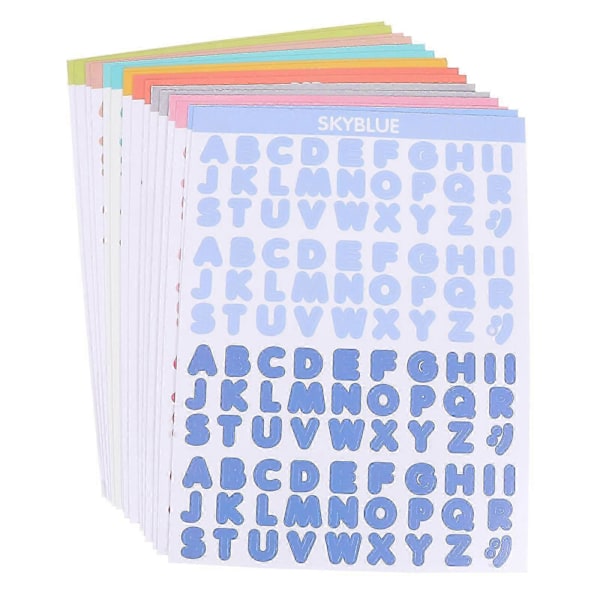 16 Arkkia Värillisiä Aakkos Tarroja Scrapbooking Tarra Kirjekuoren Sulkemis Tarra