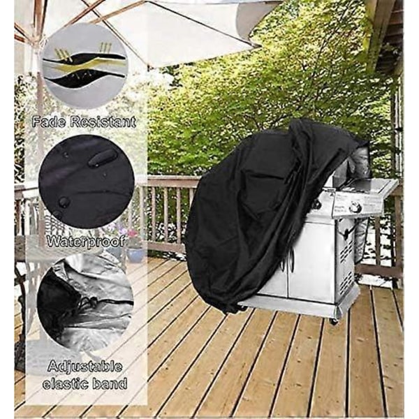 210D Grillin suojus, kaasugrillin suojus, 210D Oxford vedenpitävä suojus, tuulenpitävä / UV-suojattu / pölytiivis
