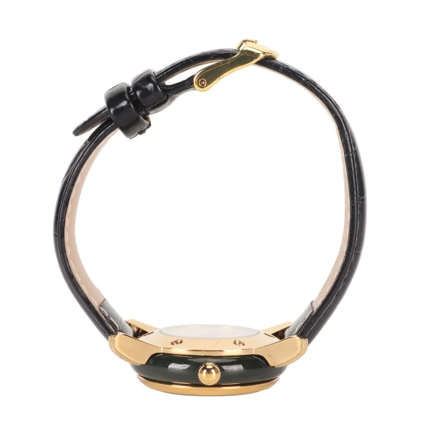Naisten watch tekojalokivi kellotaulu Golden Pointer Quartz Movement PU-nahkahihna watch