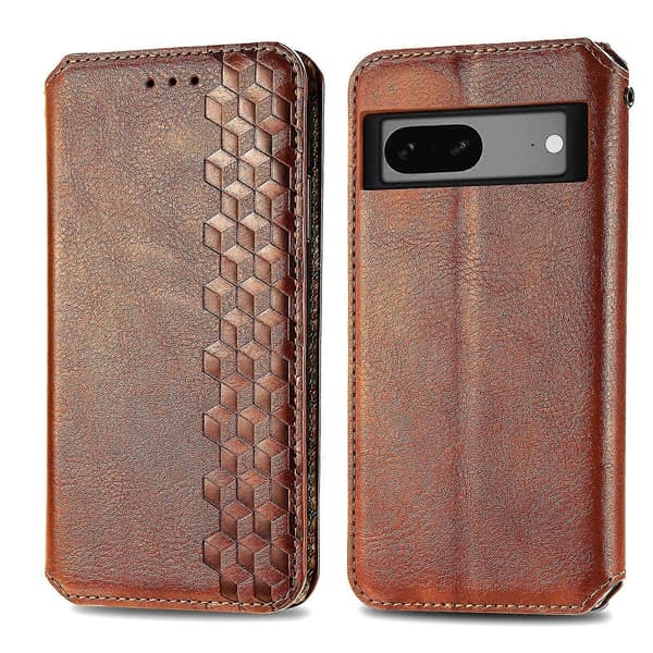 Etui til Google Pixel 7a Flip Pung Flip Magnetisk Beskyttelsesetui Pung Kompatibel med Google Pixel 7a Etui Brown