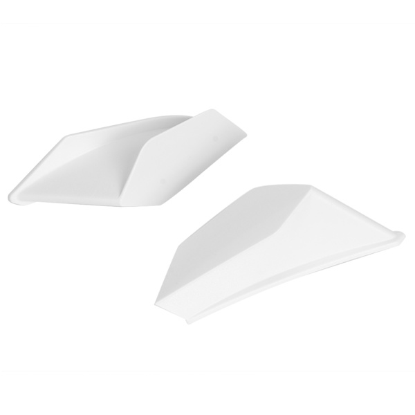 Motorcykel Aerodynamiska Winglets Spoiler Vinge Universell Modifieringstillbehör Vit