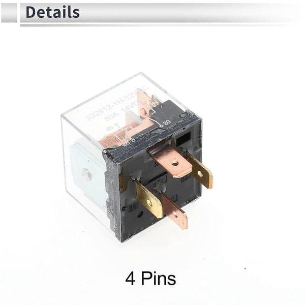 4 Pin 12V 80A 2 Pcs Car Relay with Cable Sockets Waterproof Car Relay Clear Black